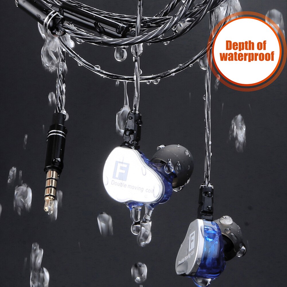 Merk qkz  ck9 oortelefoon met dubbele bewegende spoel, in-ear headset, zware bas, stereo oortelefoon, hifi dj, sport oortelefoon, headset, oordopje