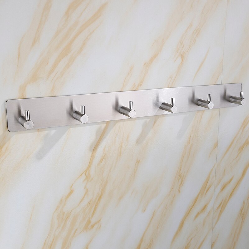 SUS304 Stainless Steel 6 Robe Hooks Wall Mounted M... – Grandado