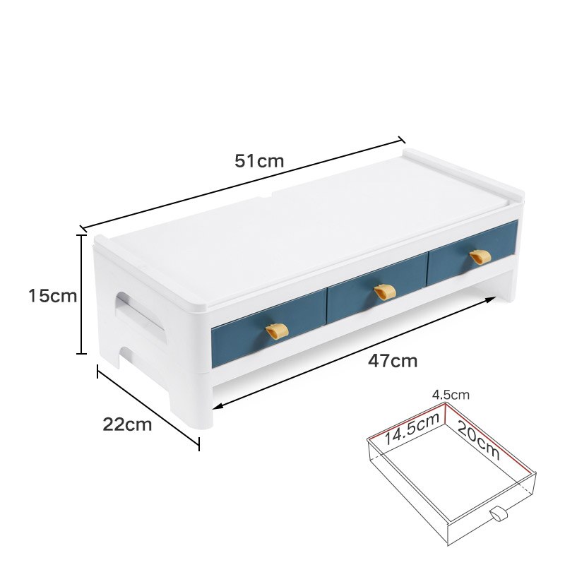 Multifunction Monitor Stand Table Desktop Computer Screen Riser Lockers Desk Organizer Stationery Books Storage Office Supplies