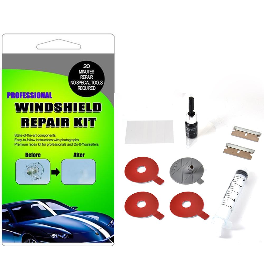 Car Glass Repair Tool Set Car Windshield Repair Injector Windscreen Glass Scratch Crack Restore DIY Kit For Window Screen Crack