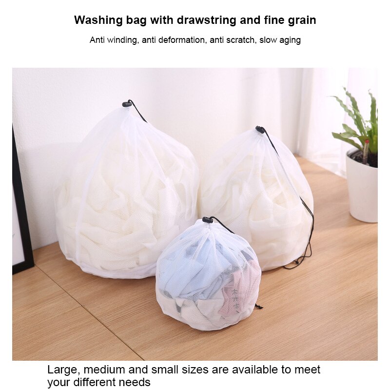 3 Sizes Washing Laundry Bag Drawstring Mesh Laundry Bag Clothing Care Underwear Bra Socks Underwear Organizer Washing Bag