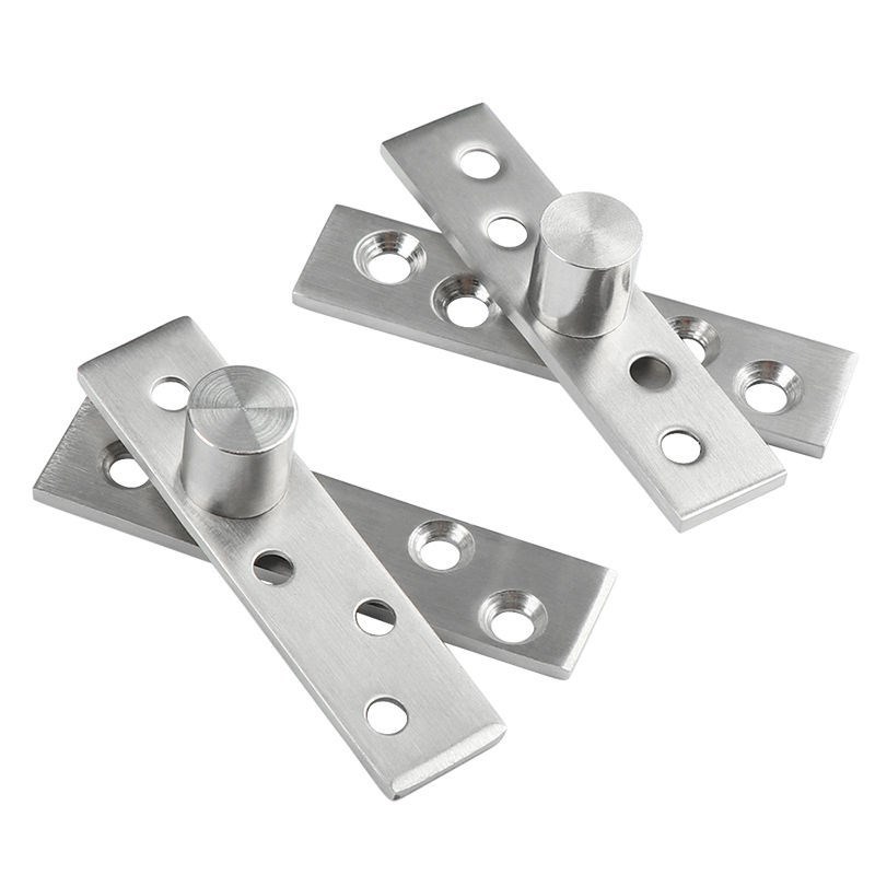 2pcs Stainless Steel Rotating Door Hinge, 360 Degree Rotation Axis, Up and Down Locating Shaft, Hidden Pivot, Supplies