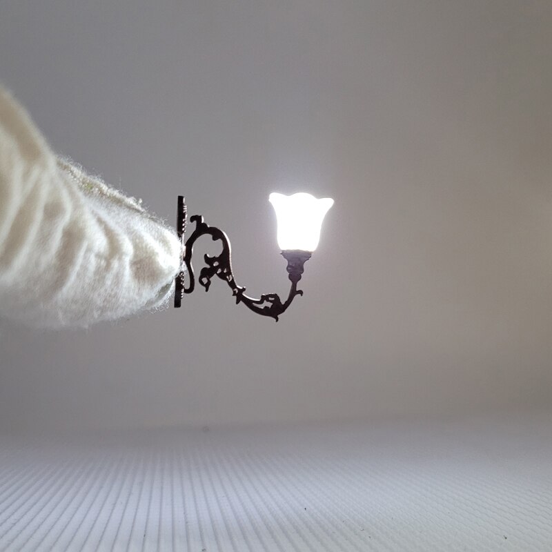 2 stücke ho Maßstechen Klassische Zauberstab Halterung Schwanenhals Lampen straße Lampe Modell warm kalt weiß, Der Eisenbahn Licht/zug/eisenbahn Layout: 2Stck Artikel8