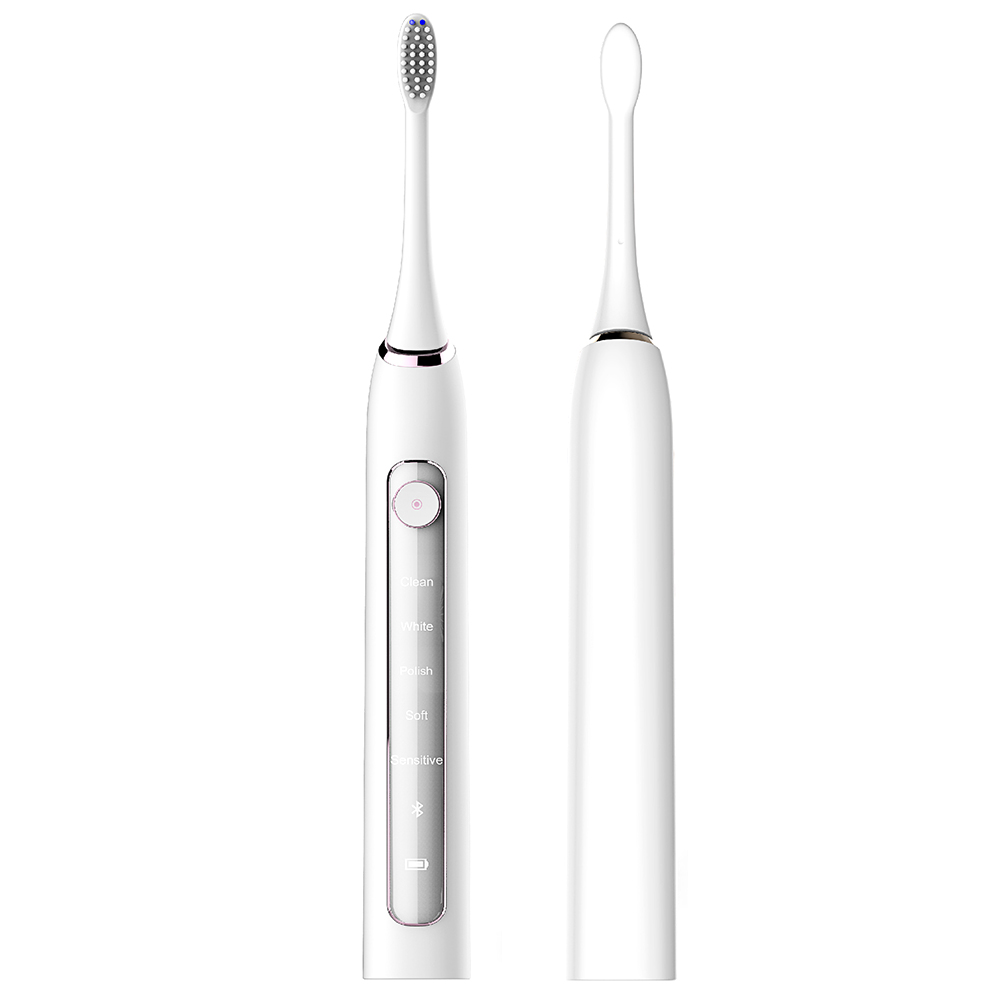 Cepillo de dientes eléctrico sónico Bluetooth inteligente con zonas de cepillado de seguimiento inteligente de la aplicación