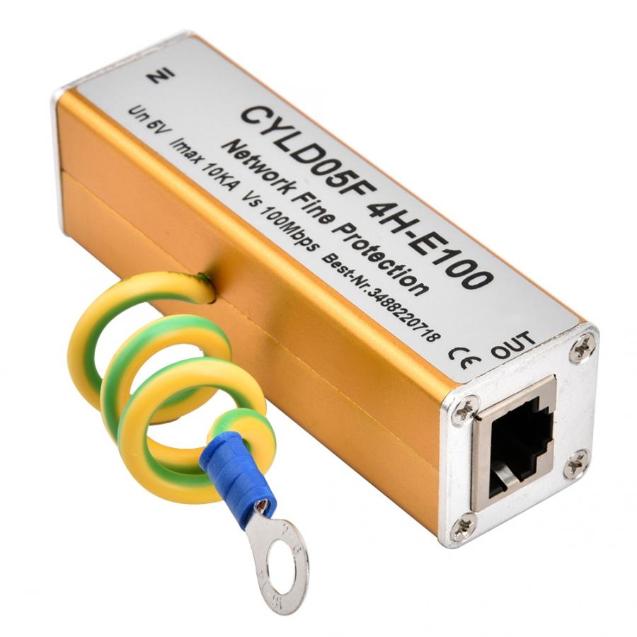 Adaptador RJ45 RJ11 Protector Ethernet contra sobretensión en la red Thunder Lighting, protector de sobretensión 5V