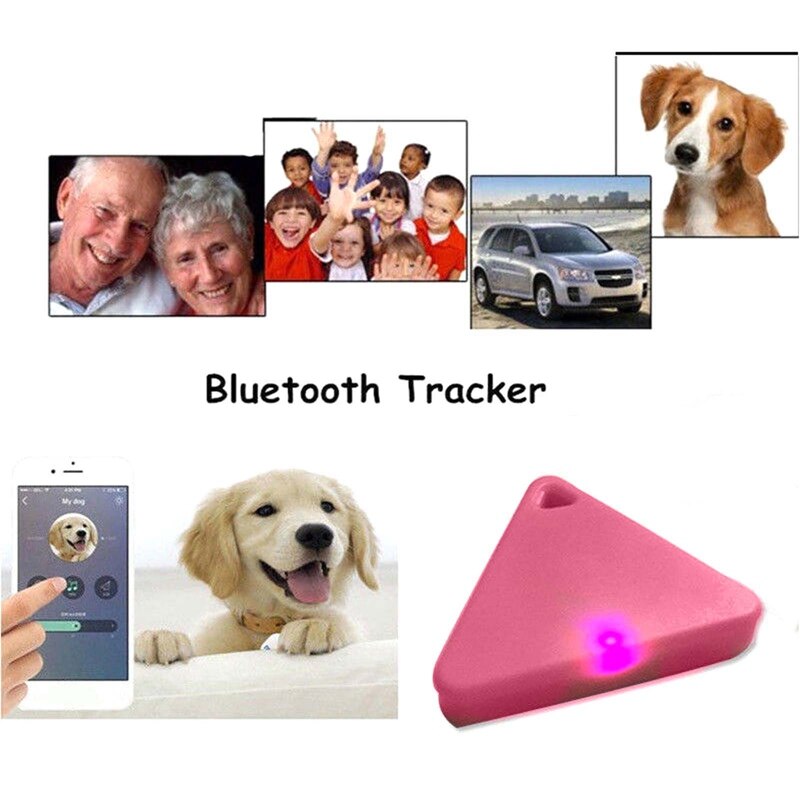 Mini Triangle Bluetooth 4.0 Tracker GPS Anti-lost Pocket Size Smart Tracker for Car Wallet Key Collar for Olds Kids Pets