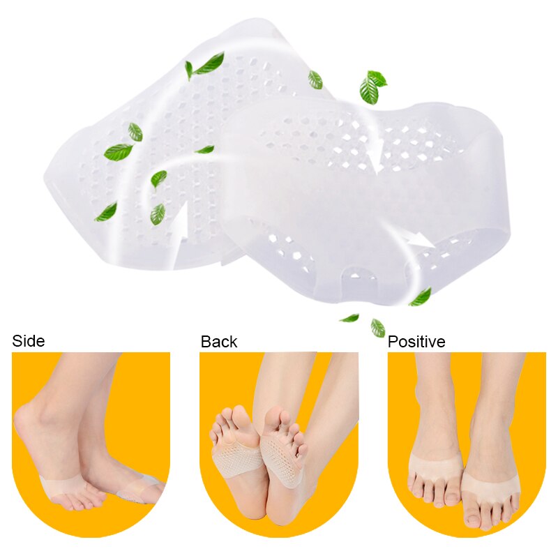 Soumit Waben Vorfuß Pads Silikon Gel Halbe Elle Pad für Frauen Schmerzen Linderung Fuß Blase Pflege Zehen Einsätze Sohle