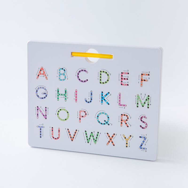 Planche à dessin magnétique alphanumérique tableau d'écriture jouets éducatifs pour enfants Double face couleur lettre numérique boule en acier