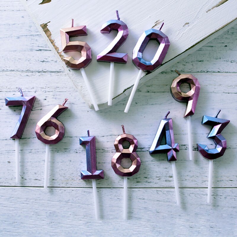 Verjaardag Kaarsen 1 2 3 4 5 6 7 8 9 0 Gold Kids Jongen Meisje Verjaardag Voor Cake Party levert Decoratie Cake Kaarsen