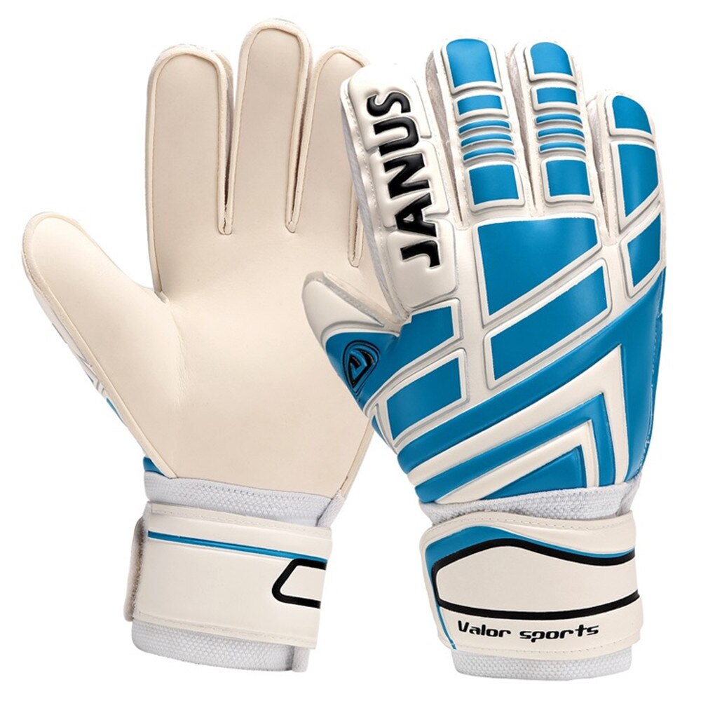 Full latex goalkeeper gloves kids men football goal keeper anti-slip finger guard goalie soccer glove sports safety