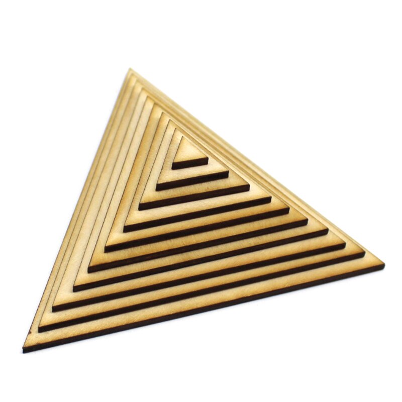 Equilateral triangle linden wood board handmade small wood chip DIY model making decorative wood board trigonal wood board