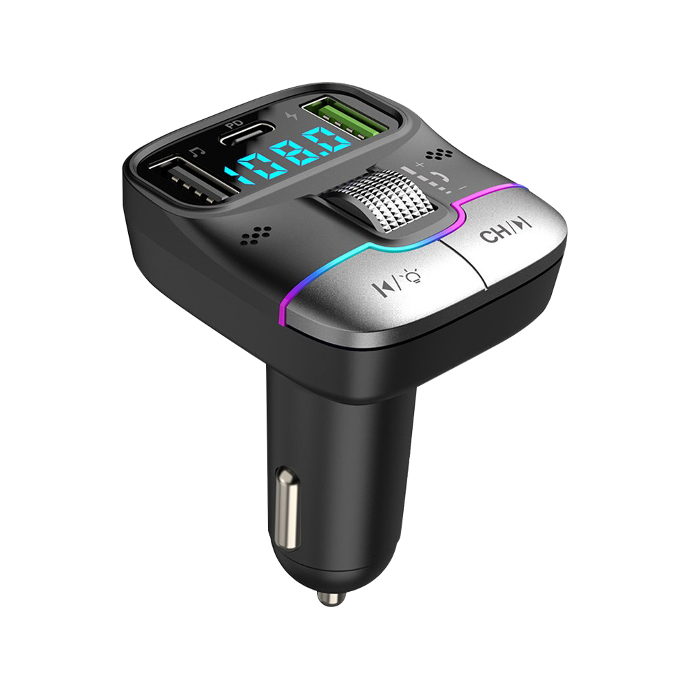 Lecteur MP3 de voiture compatible Bluetooth GZ01, chargeur de charge rapide, téléphone mains libres, sonore sans perte, adaptateur de voiture BT sans fil