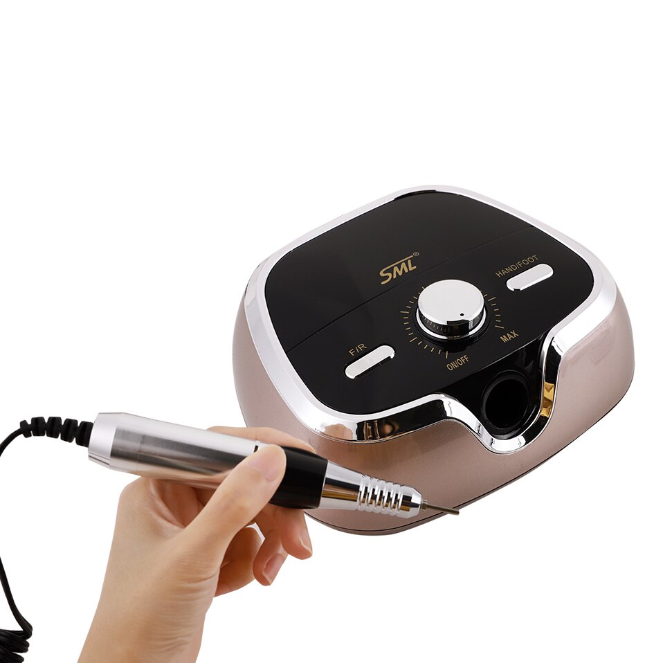 Taladro eléctrico para uñas, 35000RPM, Lima eléctrica para manicura, Gel para pedicura, herramientas de pulido: Rose Gold / EU