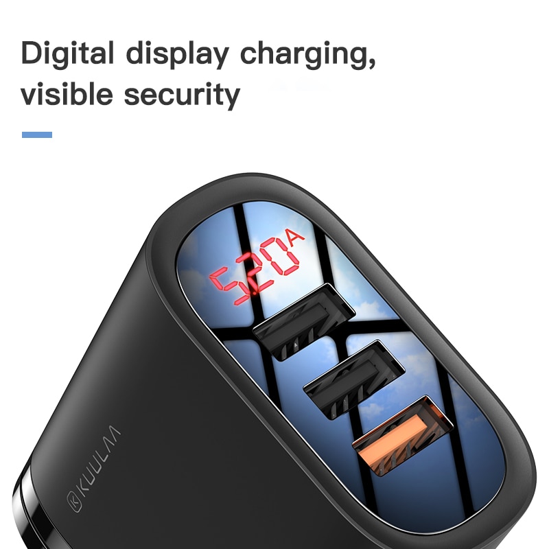 KUULAA USB Charger Quick Charge 3.0 30W QC Fast Charging Multi Plug Mobile Phone Charger For iPhone Samsung Xiaomi Huawei