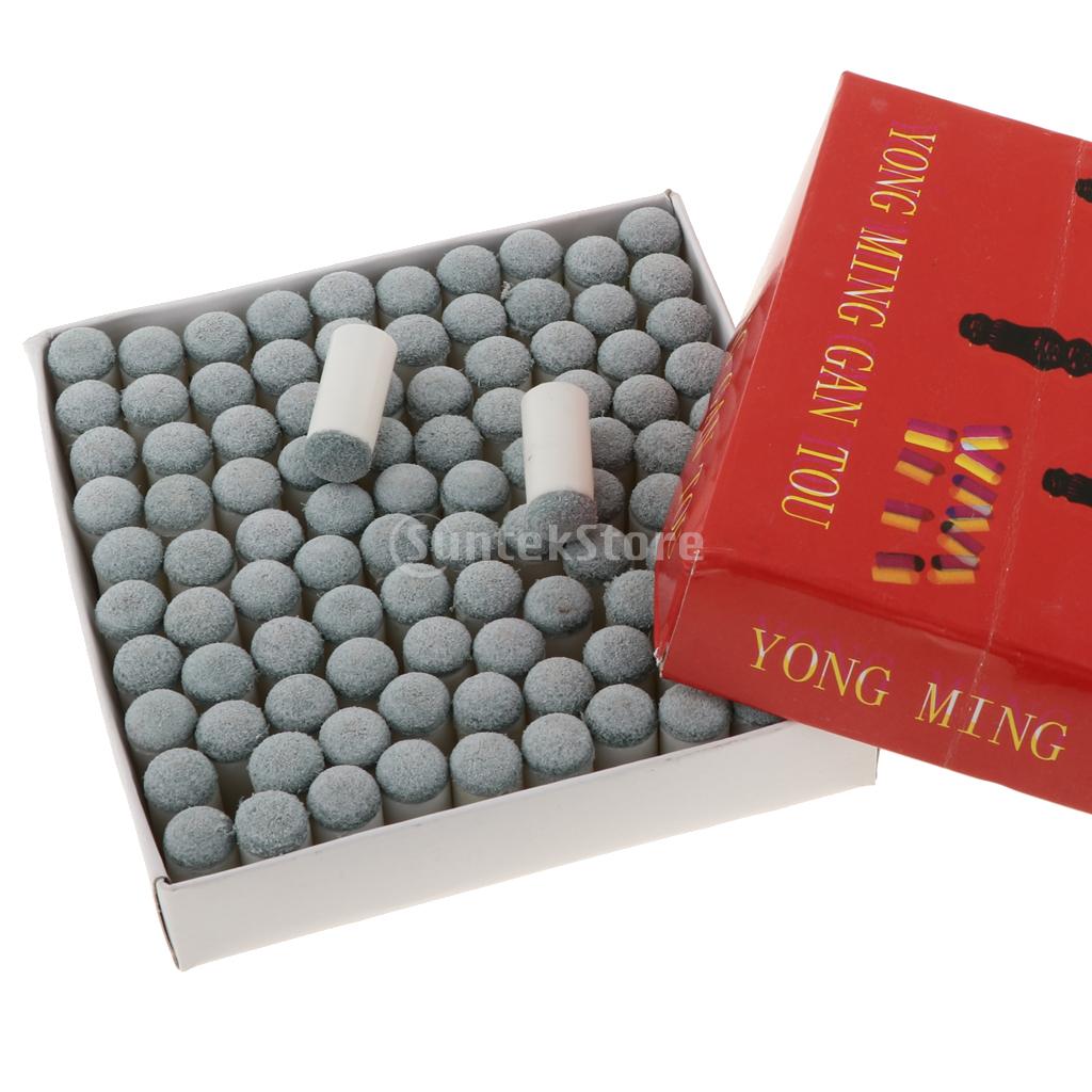 100Pcs Billiards Replacement Pool Cue Tips 12mm Pool Billiard Cue Stick Ferrules Slip-On Push-On Tips Snooker Repair Accessories: Yellow