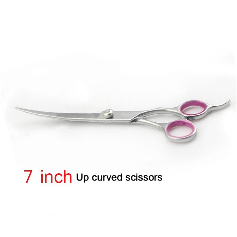 6" 7'' Stainless Steel Pet Gromming Curved Blade Scissors Dog Cat Cutting Hair Scissors Barber Up Curved / Down Curved Scissors: 6