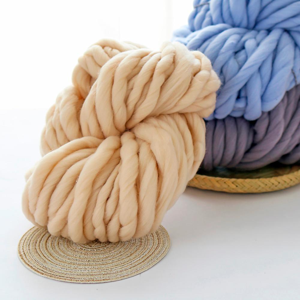 Chunky Zachte Wol Garen Sjaal Knit Dikte Warme Muts Huishoudelijke Benodigdheden Super Dikke Natuurlijke Wol Katoenen Draad Spinning Q4