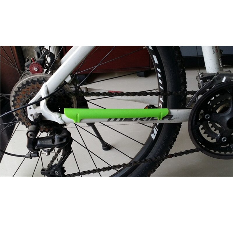 Road mountainbike mtb cykelstel kæde ophold beskyttet beskytter cykel cykel kæde vagt beskyttelse cykeltilbehør: Grøn
