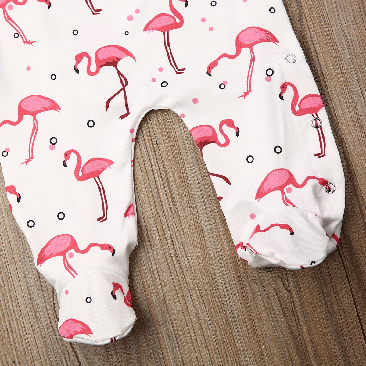 0-12M Pasgeboren Baby Baby Meisjes Jongens Gedrukt Flamingo Bloemen Footies Hoed Winter Warm Outfit Kleding Tops