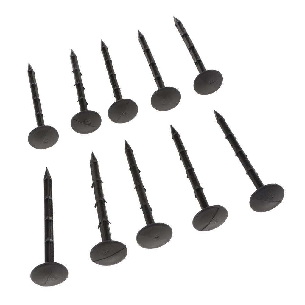 10pcs Garden Stakes Plastic Nails Canopy Pegs for Ground Cover Netting