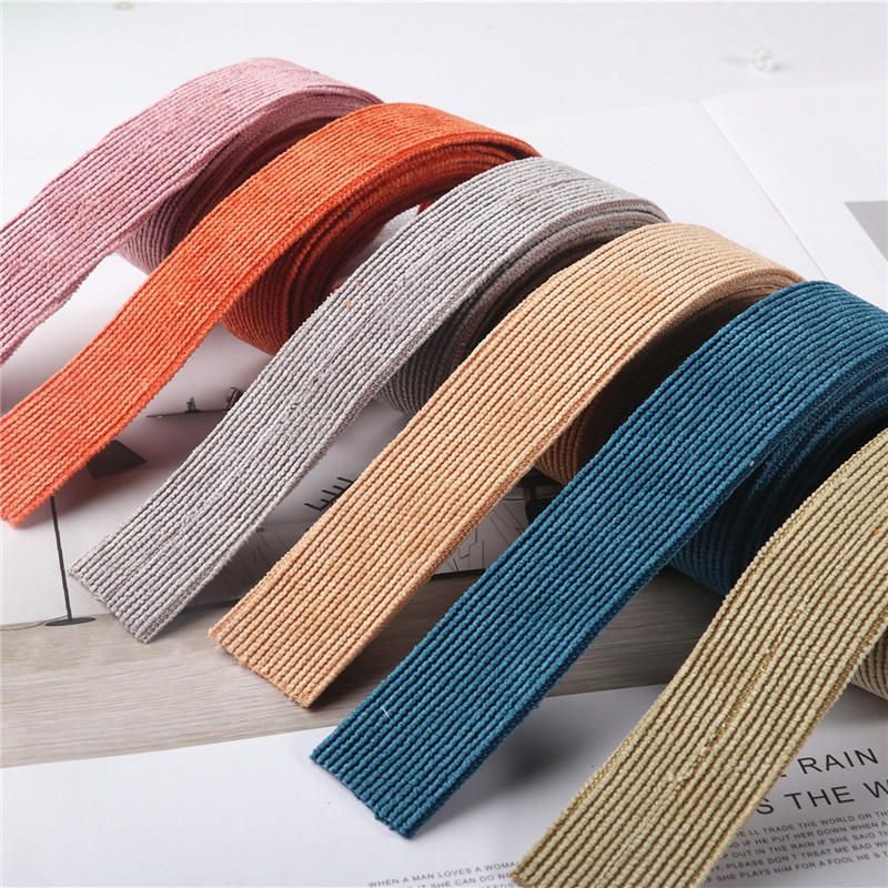 Tira de tejido de pana de 25mm x 1M, suministros para manualidades DIY, diadema con lazo Manual, horquilla, cintas para el pelo, accesorios de costura