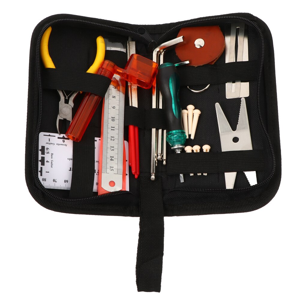 1 sæt /26 stk komplet guitar reparation vedligeholdelsesværktøj kit guitar setup kit