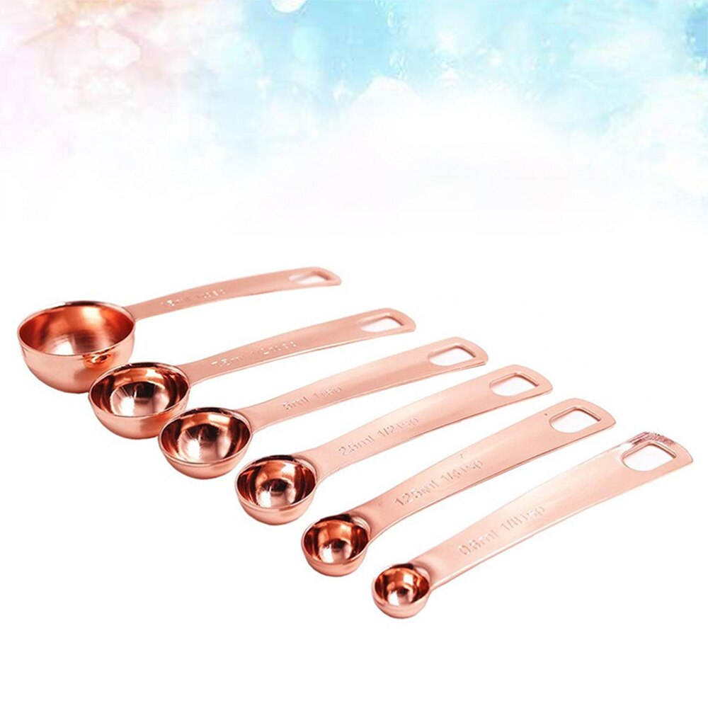 6pcs Heavy Duty Stainless Steel Measuring Spoons for Dry or Liquid Ingredients
