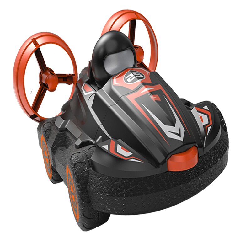 2 IN 1 Q86 RC Amphibious Drift Car Hovercraft Speed Boat Remote Control Stunt Car For Kid Boys Toy: Black