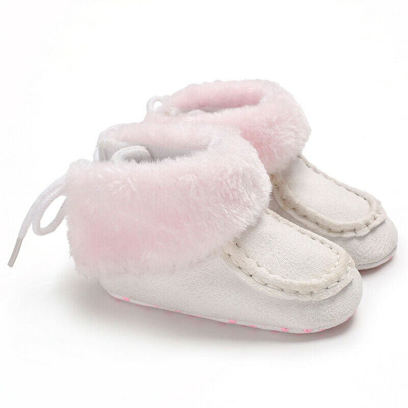 Winter Pluche Dikke Boot Warm Kid Baby Meisje Sneeuw Boot Strik Schoenen Zachte Katoenen Zool Prewalker Crib Kinderen pluche Laarzen