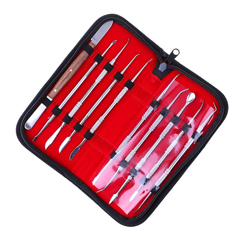 10 stks/set Dental Lab Equipment Wax Carving Gereedschap Tandarts Instrumenten Kit Tool kit