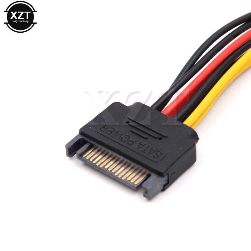 15 Pin SATA to 2 Male to Female 4 Pin Molex standard IDE HDD Advanced Power supply Hard Drive Cable connector