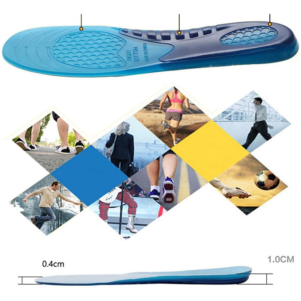 Full Length Orthotics Shoe Inserts Cushion Soles for Heels Arch Support Plantar Fasciitis Massaging Flat Feet