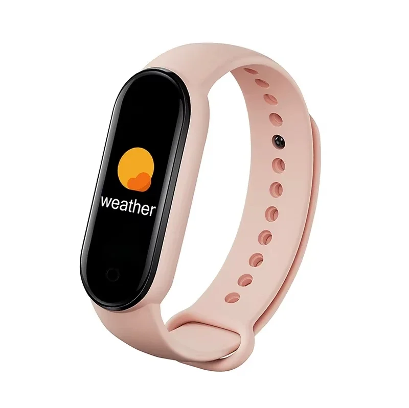 M5 Smartwatch digital Männer und Frauen Bluetooth Fitness Tracker Uhr Übung Herzfrequenz Blutdruck Android iOS: Rosa