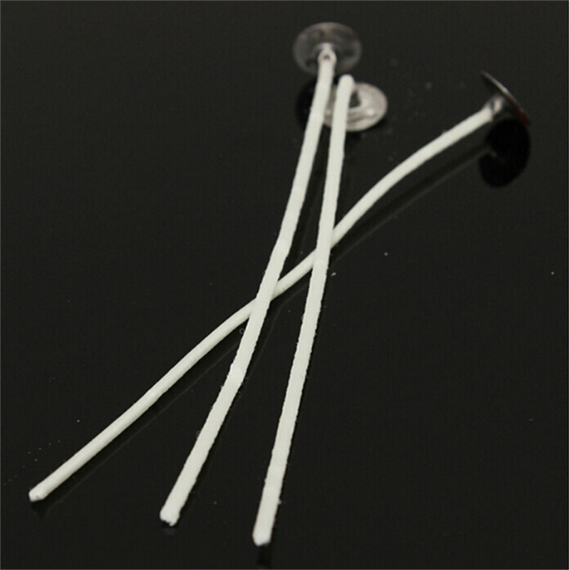 30 Uds. De mechas para velas duraderas, núcleo de algodón encerado con soportes para hacer velas DIY, suministros de , gran , de 4 pulgadas