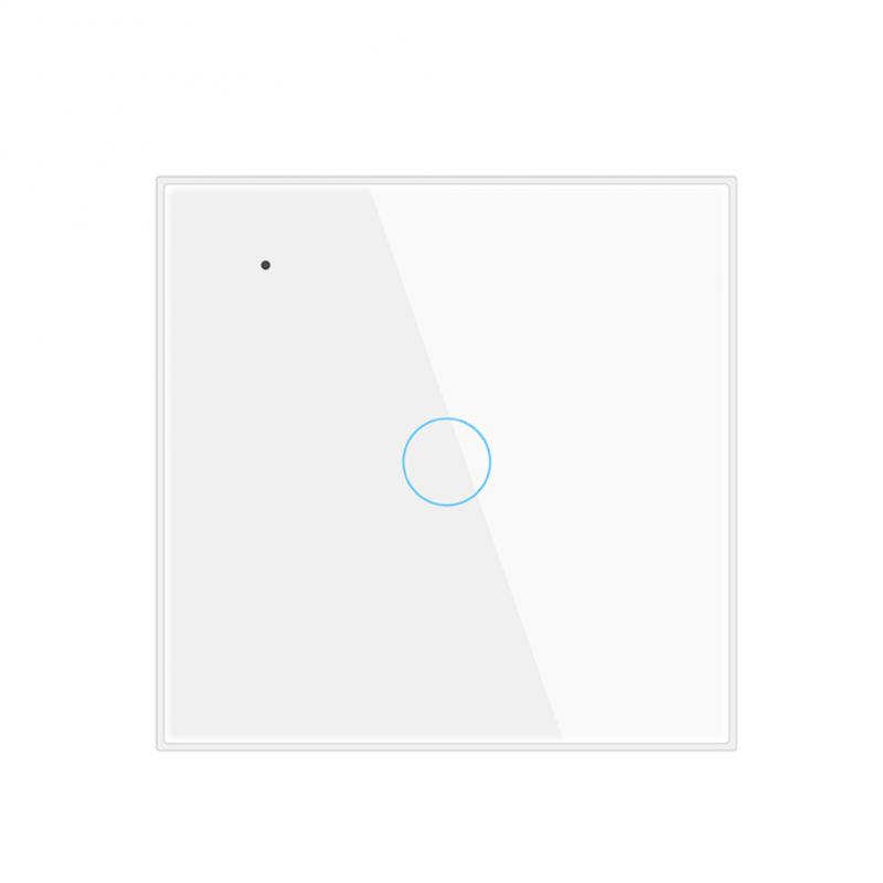 Tuya Wifi Slimme Lichtschakelaar Met Neutrale Draad 1 2 3 4 Gang Touch Sensor Slimme Schakelaar Voice Control alexa Google Thuis: White 1 Gang