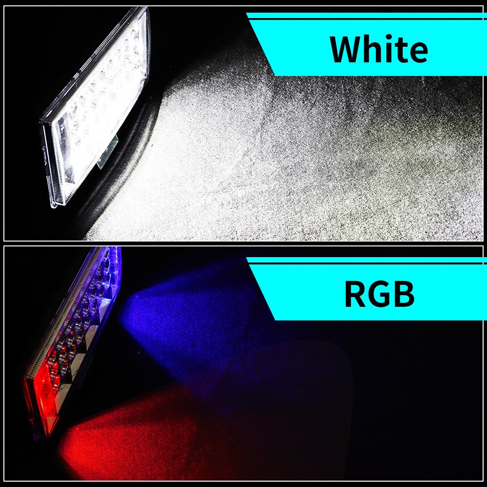 1PCS 6000K 204W Car LED Work Light 8 Inch Wide Flashing Left And Right Daytime Running Light Auxiliary Light Modified Light