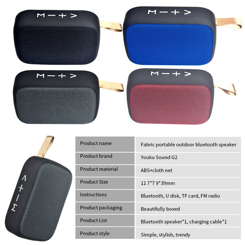 Draagbare Speaker Bluetooth Speakers Draadloze Loundpeakers Met Fm Radio Ondersteuning Tf-kaart Voor Buiten Thuis