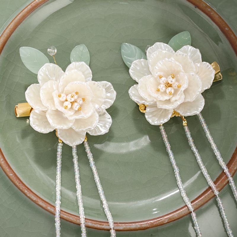 Chinese Haarspeld Hanfu Haar Accessoire Lange Kwast Haarspeldjes Bloem Haarspeld Haarspelden Vrouwen Haarspeldjes Accessoires Kerstcadeau