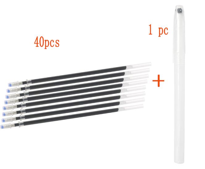 40 stk vandsletbar pen refill vandopløselig stof markør pen til patchwork stof pu læder korssting mærke syværktøj: 7