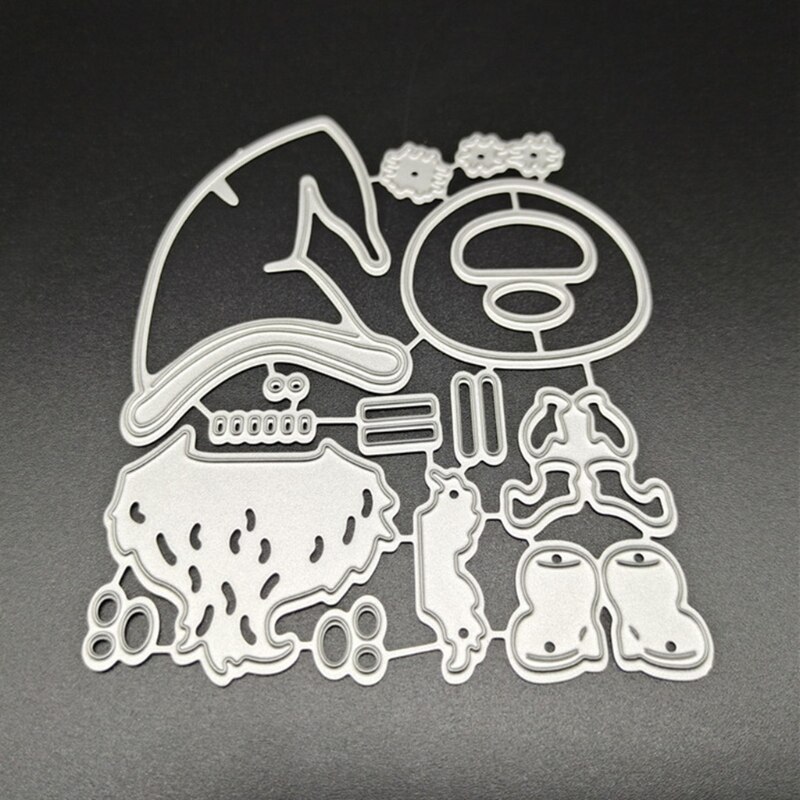Christmas Gnome Santa Claus Metal Cutting Dies Stencil DIY Scrapbooking Template Dorp Ship