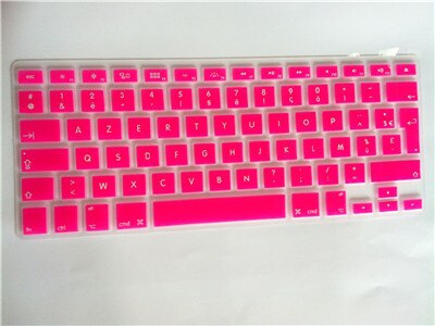 Couverture de Clavier en Silicone de couleur douce Azerty pour Mac Book Pro Macbook Air 13 "15" 17 "Air 13 pouces français Uk/Eu: rose