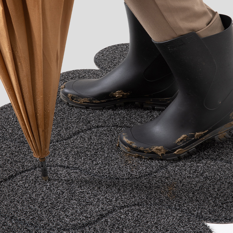 Udendørs dørmåtter, indendørs velkomstmåtte til sko, skridsikker vandabsorberende gummimåtte til indgangen, smudsafvisende gulvmåtte, dekorativt tæppe