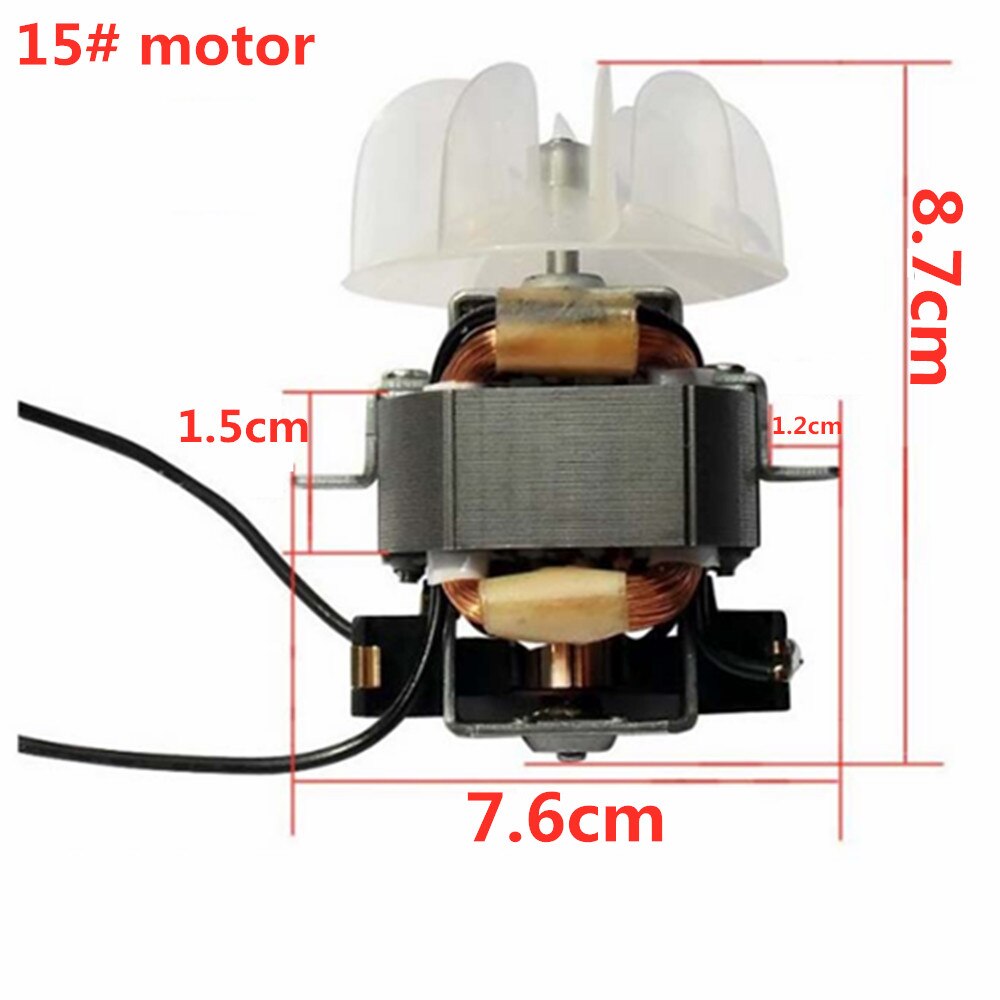 Partes del secador de pelo para salón de belleza secador de pelo de alta potencia motor #15 con ventilador hoja 220V 1800-2100W