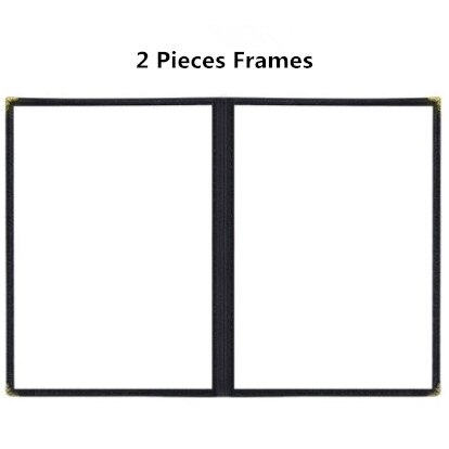 A4 Menu Cover Books 8.5&quot;x11&quot; Single Page 2 View Restaurant Cafe Recipe Menu Holder Covers Frames: 2 Frames Black
