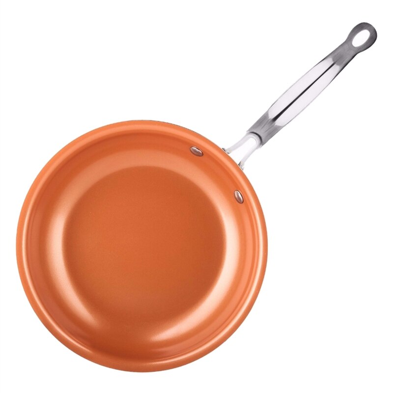 9-Inch Copper Saucepan Non-Stick Fry Pan Steak Frying Pan With Long Handle