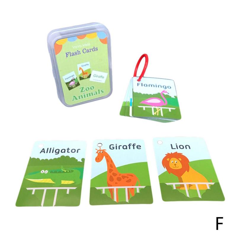 Early childhood English word learning cognitive memory cards Shape Flash cards: Farm Animals