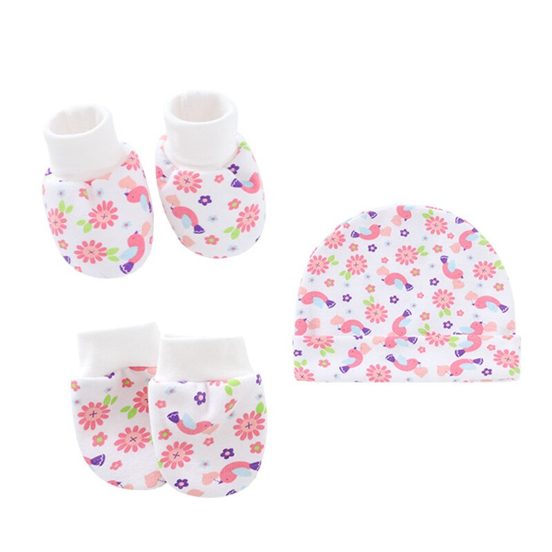 unisex 100% Baumwolle Baby Kappe, Bootie, und Baby Fäustlinge-Baby wesentliche für Neugeborenen-Baby Mädchen Zeug-Baby Junge Zubehör-B: verrotten