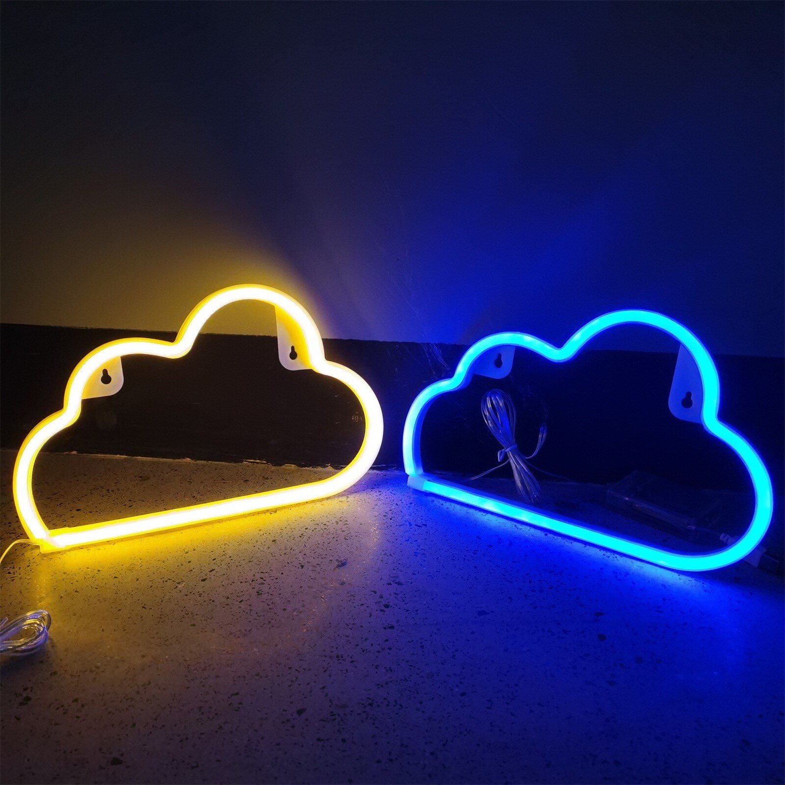 Cute Cartoon Cloud Decorative LED Neon Night Lamp Sign Light Wall Background Kids Bedroom Room Art Decoration