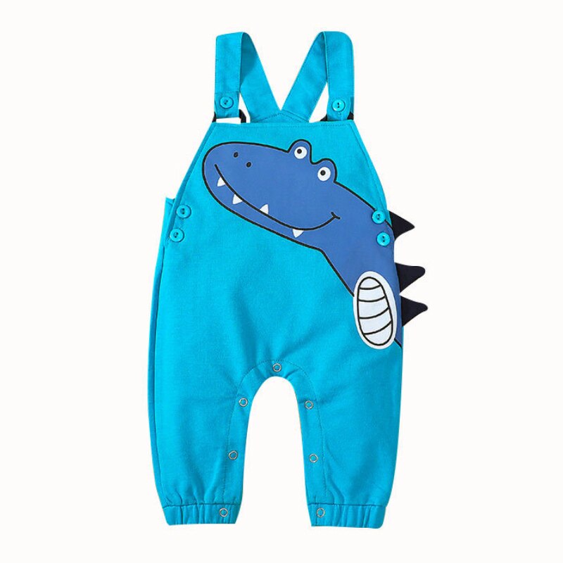 Leuke Katoen Kids Overalls Voor Jongens Jumpsuits Zomer Cartoon Dinosaurus Print Pasgeboren Baby Bib Broek Koreaanse Baby Kleding