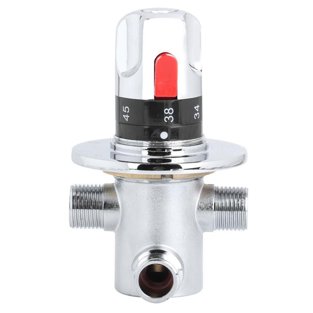 1 Pcs Adjustable Thermostatic Mixer Valve Brass Thermostatic /Cold Water Mixing Temperature Control Valve For Water Heater